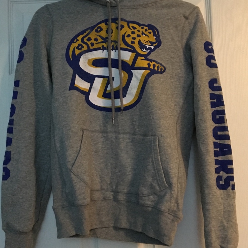 VS PINK GRAY JAGUARS HOODIE SIZE SMALL